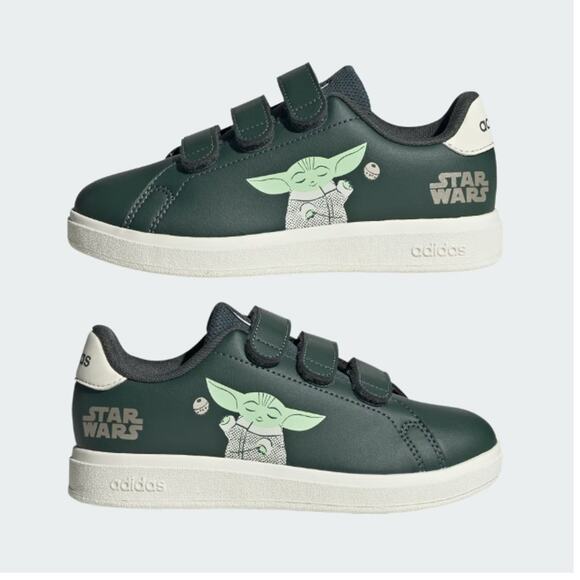 Adidas Kids Legend Ivy Off White Advantage Mandalorian CF Tennis Shoes Size 11 K - Picture 1 of 10
